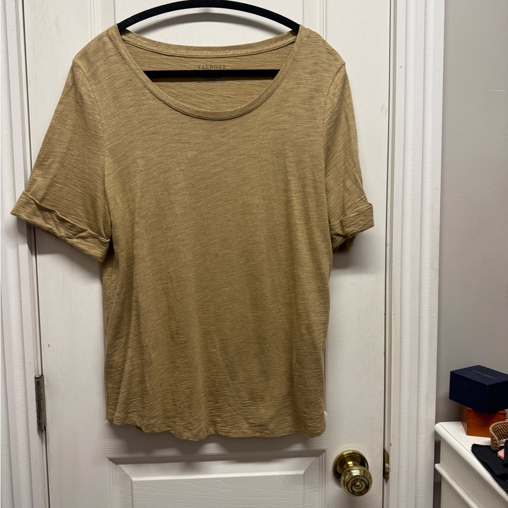 Talbots Tan Short Sleeve Tee